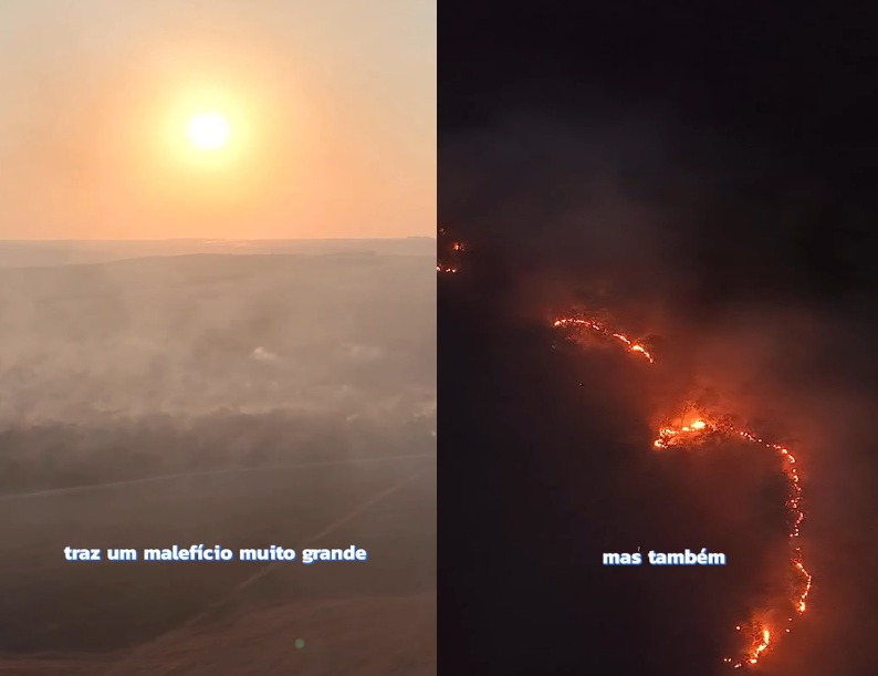 Incêndio de grandes proporções atinge parque estadual em Rondonópolis