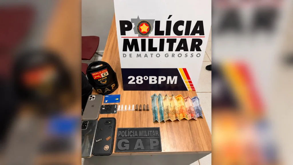 GAP prende suspeito de tráfico e apreende porções de substância semelhante à cocaína em bar de Jaciara
